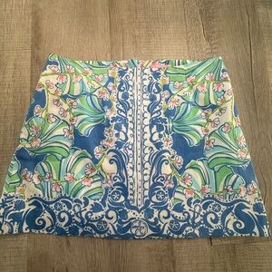 Lilly Pulitzer Blue, Green & Pink Floral Mini Skirt
